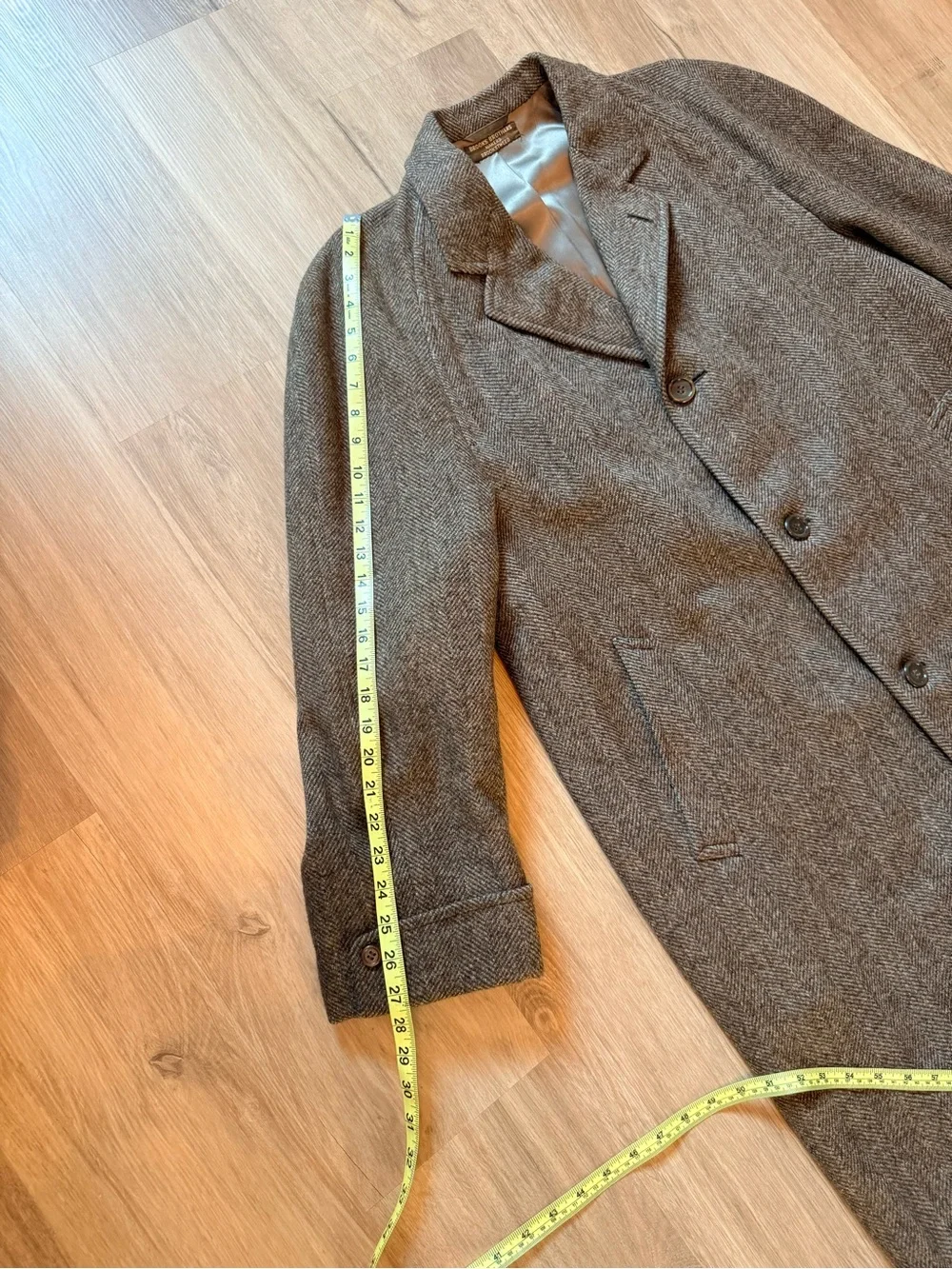 Brooks Brothers Brown Herringbone Trench Coat